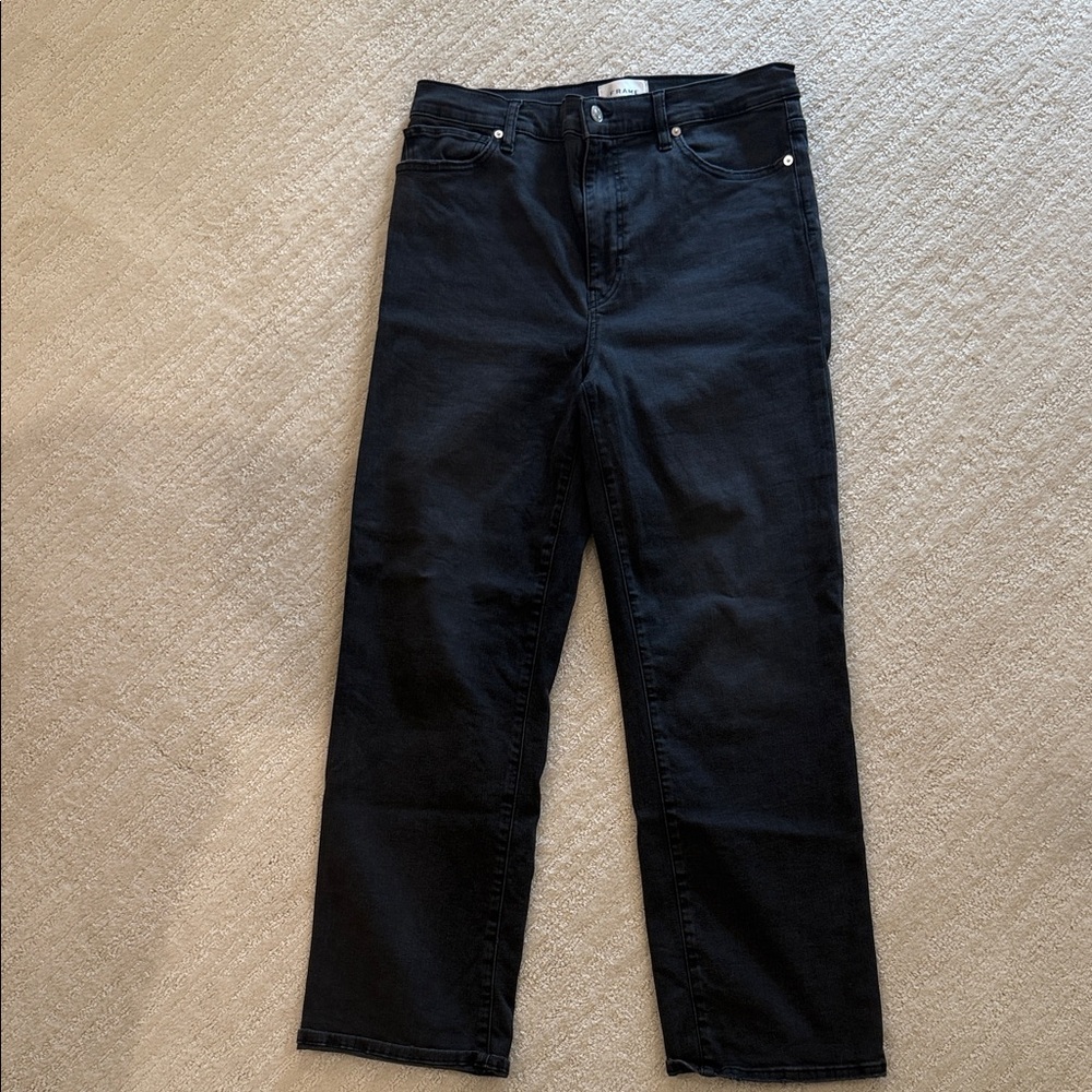 Frame “Le Sleek Straight” Dark Charcoal Jeans size 30